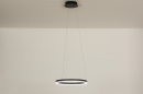 Foto 15089-2: Led cirkel hanglamp in het zwart met hoge lichtopbrengst