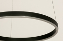 Foto 15089-7: Led cirkel hanglamp in het zwart met hoge lichtopbrengst