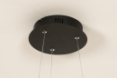 Foto 15089-9: Led cirkel hanglamp in het zwart met hoge lichtopbrengst