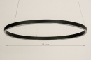 Foto 15090-10: Grote led cirkel hanglamp in het zwart met hoge lichtopbrengst