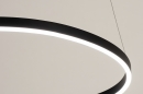 Foto 15090-6: Grote led cirkel hanglamp in het zwart met hoge lichtopbrengst