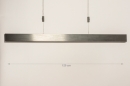 Hanglamp 15099: design, modern, geschuurd aluminium, zwart #1