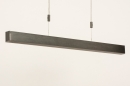 Hanglamp 15099: design, modern, geschuurd aluminium, zwart #10