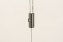Hanglamp 15099: design, modern, geschuurd aluminium, zwart #15