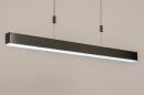 Hanglamp 15099: design, modern, geschuurd aluminium, zwart #2