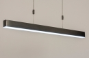 Hanglamp 15099: design, modern, geschuurd aluminium, zwart #3