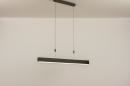 Hanglamp 15099: design, modern, geschuurd aluminium, zwart #4