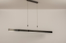 Hanglamp 15099: design, modern, geschuurd aluminium, zwart #5