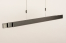 Hanglamp 15099: design, modern, geschuurd aluminium, zwart #8