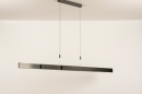 Hanglamp 15099: design, modern, geschuurd aluminium, zwart #9