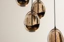 Foto 15113-3: Grote videlamp met veertien amberkleurige glazen