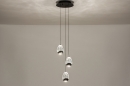 Foto 15115-2: Hanglamp met ronde plafondplaat en drie eivormige glazen