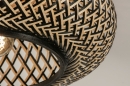 Foto 15124-10: Grote Bamboe plafondlamp met zwarte details 