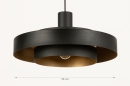 Hanglamp 15125: modern, retro, metaal, zwart #1