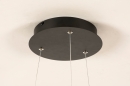 Foto 15138-11: Zwarte ronde led hanglamp met slimme verlichting en afstandsbediening