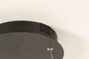 Foto 15138-13: Zwarte ronde led hanglamp met slimme verlichting en afstandsbediening