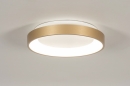 Foto 15147-3: Ronde led plafondlamp met messing ring en hoge lichtopbrengst