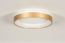 Foto 15147-4: Ronde led plafondlamp met messing ring en hoge lichtopbrengst
