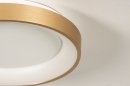 Foto 15147-5: Ronde led plafondlamp met messing ring en hoge lichtopbrengst