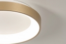 Foto 15147-6: Ronde led plafondlamp met messing ring en hoge lichtopbrengst