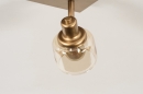 Foto 15151-21 detailfoto: Dubbele gouden spot met twee amberkleurige glazen