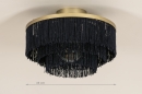 Plafondlamp 15152: modern, eigentijds klassiek, art deco, stof #7