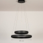 Foto 15165-15: Dubbele cirkel led hanglamp in het zwart met slimme verlichting