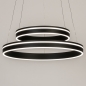 Foto 15165-7: Dubbele cirkel led hanglamp in het zwart met slimme verlichting
