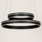 Foto 15165-8: Dubbele cirkel led hanglamp in het zwart met slimme verlichting