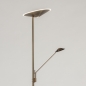 Foto 15175-3: Led uplighter met leeslamp in het brons met dimmer