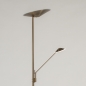 Foto 15175-4: Led uplighter met leeslamp in het brons met dimmer