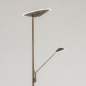 Foto 15175-7: Led uplighter met leeslamp in het brons met dimmer