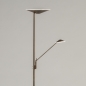 Foto 15175-8: Led uplighter met leeslamp in het brons met dimmer