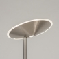 Foto 15178-10: Led uplighter met leeslamp in staal met dimmer