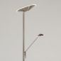 Foto 15178-5: Led uplighter met leeslamp in staal met dimmer