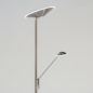 Foto 15178-6: Led uplighter met leeslamp in staal met dimmer