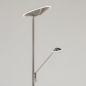 Foto 15178-7: Led uplighter met leeslamp in staal met dimmer