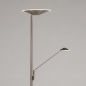 Foto 15178-8: Led uplighter met leeslamp in staal met dimmer