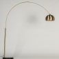 Foto 15183-1: Grote gouden booglamp met zwart marmeren voet 