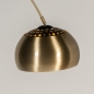 Foto 15183-10: Grote gouden booglamp met zwart marmeren voet 