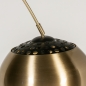 Foto 15183-11: Grote gouden booglamp met zwart marmeren voet 