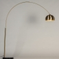 Foto 15183-2: Grote gouden booglamp met zwart marmeren voet 