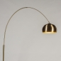 Foto 15183-3: Grote gouden booglamp met zwart marmeren voet 