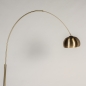 Foto 15183-4: Grote gouden booglamp met zwart marmeren voet 