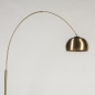 Foto 15183-7: Grote gouden booglamp met zwart marmeren voet 