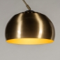 Foto 15183-8: Grote gouden booglamp met zwart marmeren voet 
