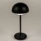 Foto 15198-7: Wiederaufladbare Tischlampe für drinnen und draußen im Retro-Stil in Schwarz