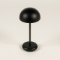 Foto 15198-9: Wiederaufladbare Tischlampe für drinnen und draußen im Retro-Stil in Schwarz
