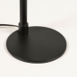 Foto 15203-9: Zwarte tafellamp met witte kap van stof en met schakelaar op het armatuur