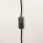 Foto 15211-8: Zwarte led wandlamp met amberkleurig glas